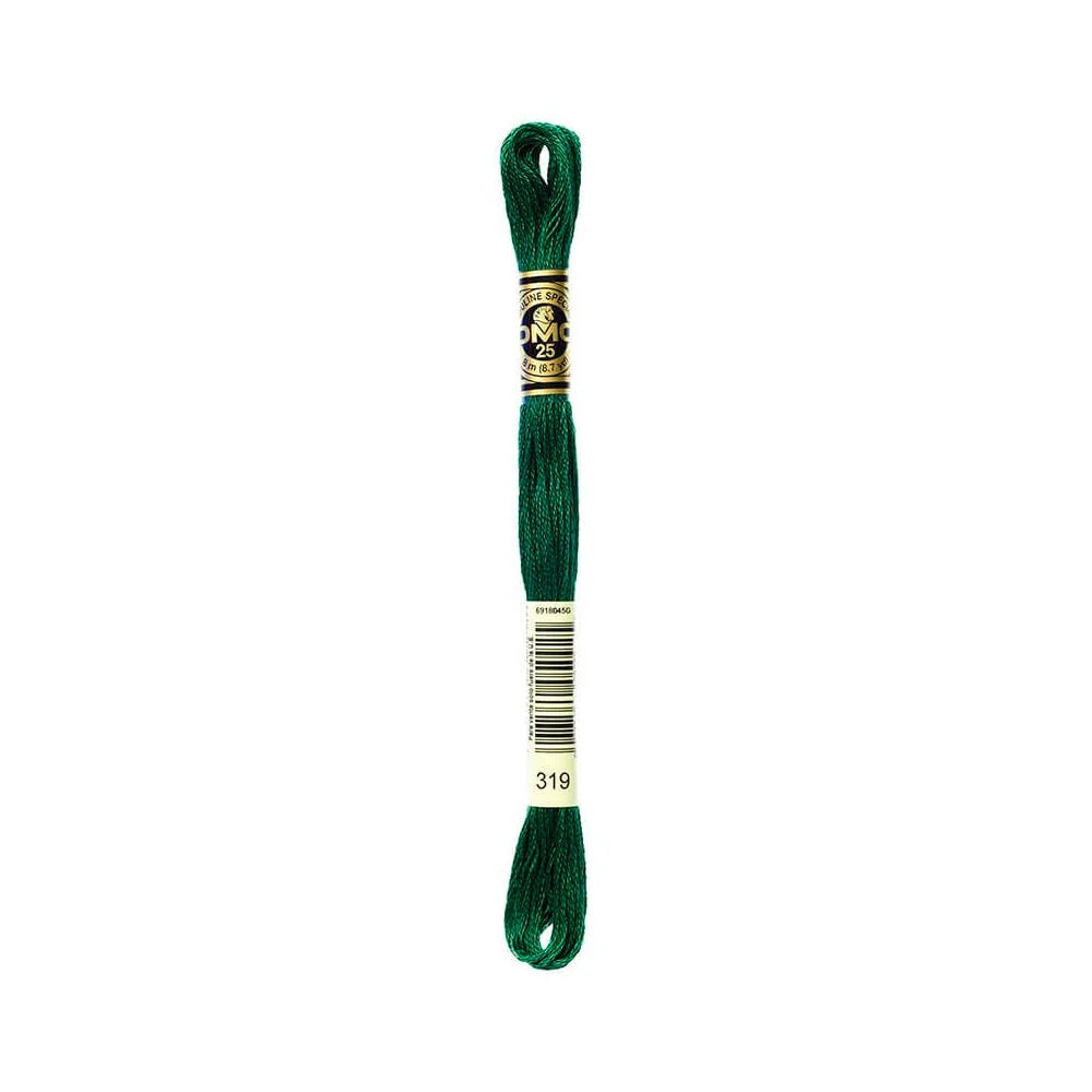 Linhas DMC em Tons de Verde para Ponto Cruz