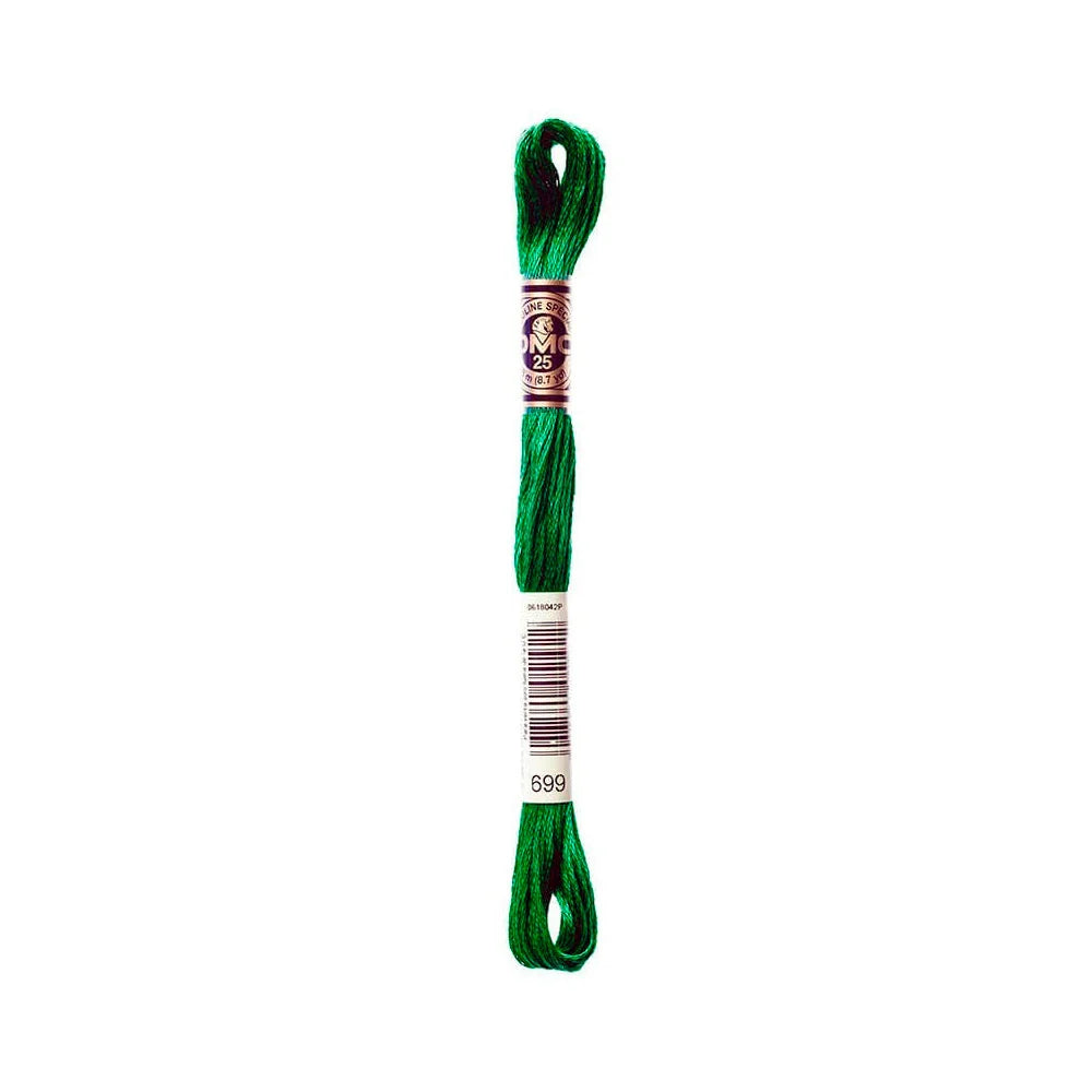 Linhas DMC em Tons de Verde para Ponto Cruz