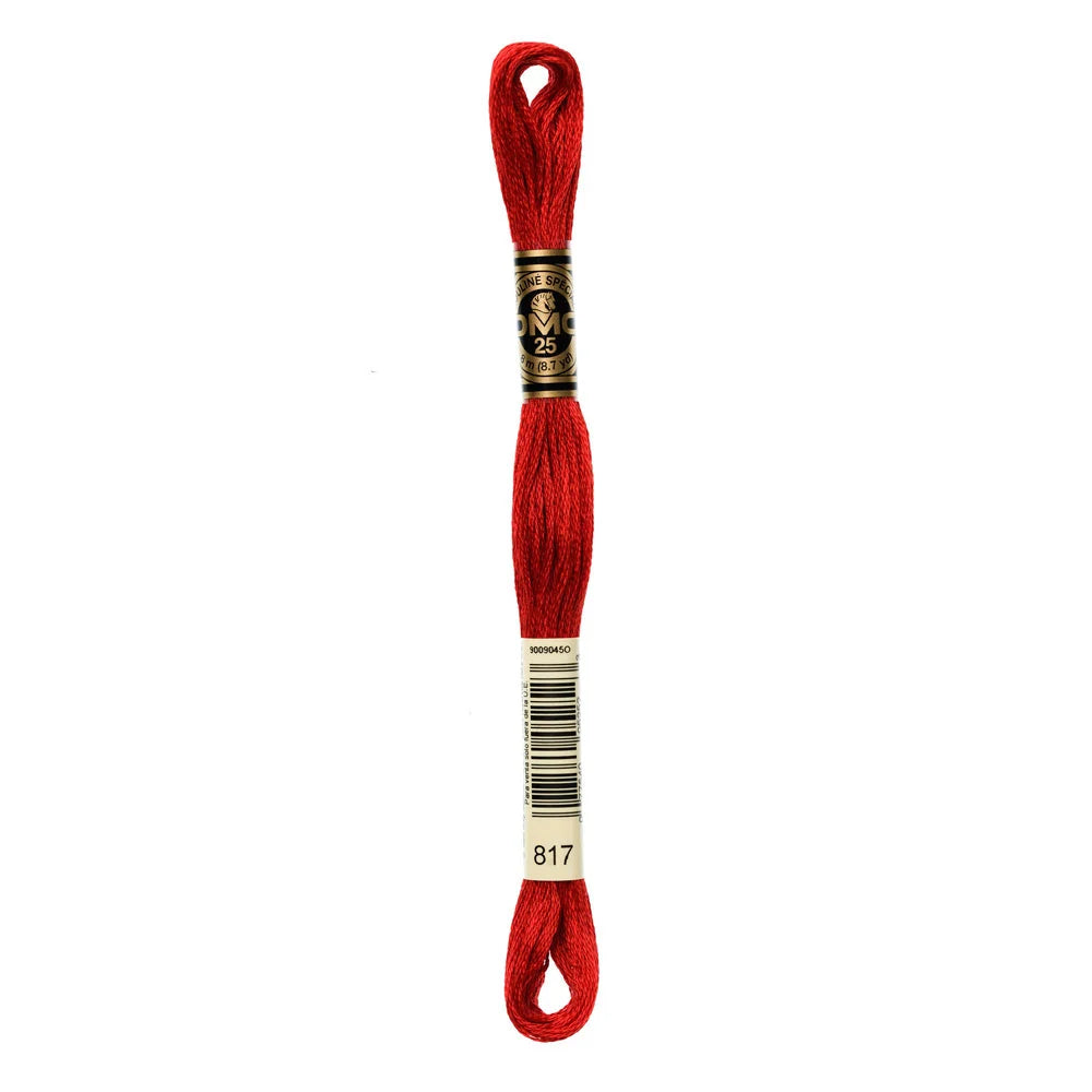 Linhas DMC em Tons de Vermelho para Ponto Cruz