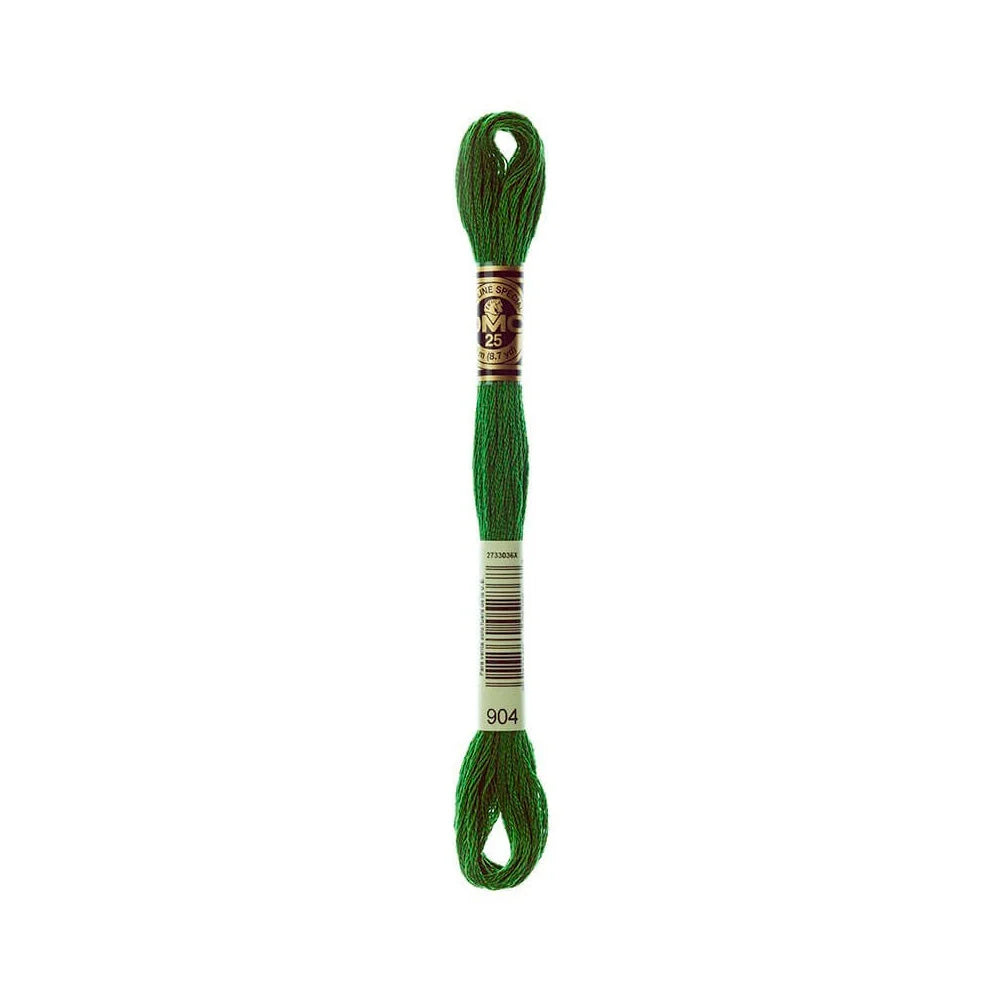 Linhas DMC em Tons de Verde para Ponto Cruz