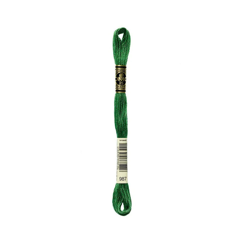 Linhas DMC em Tons de Verde para Ponto Cruz