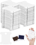 Conjunto de 60 bobinas plásticas brancas para linhas de bordado