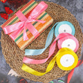 Conjunto de 12 rolos de fita de cetim de 25 mm em cores vibrantes