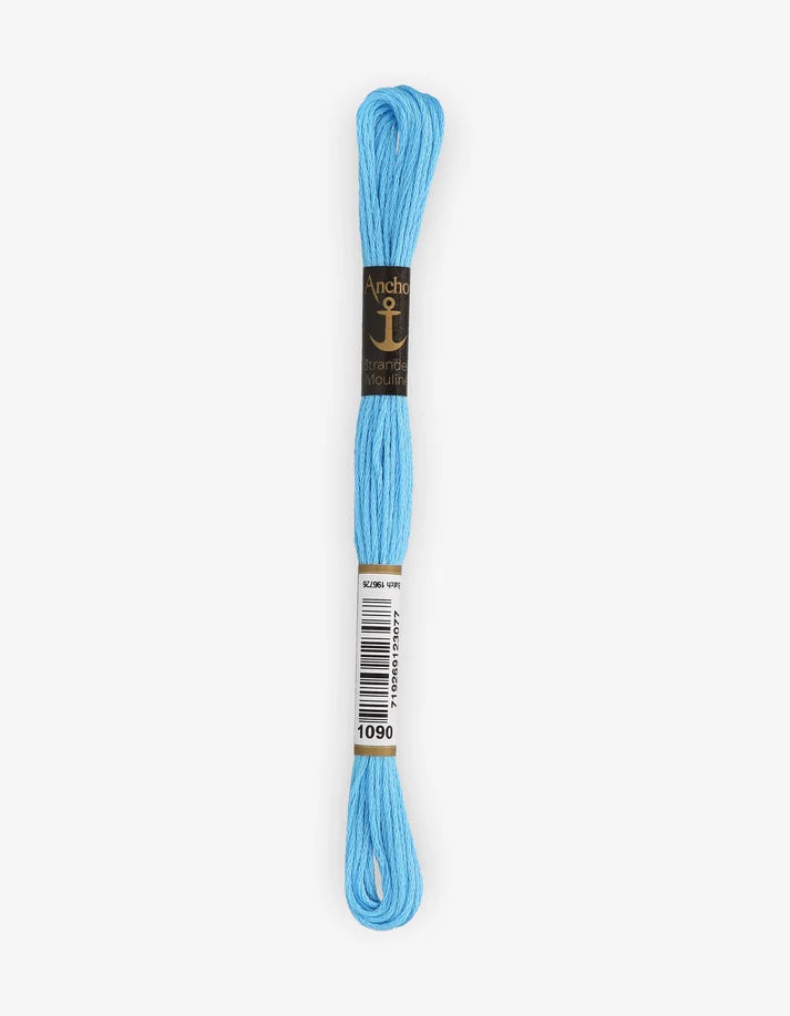 Meada de fio Mouliné Anchor, azul-claro, 8 m.