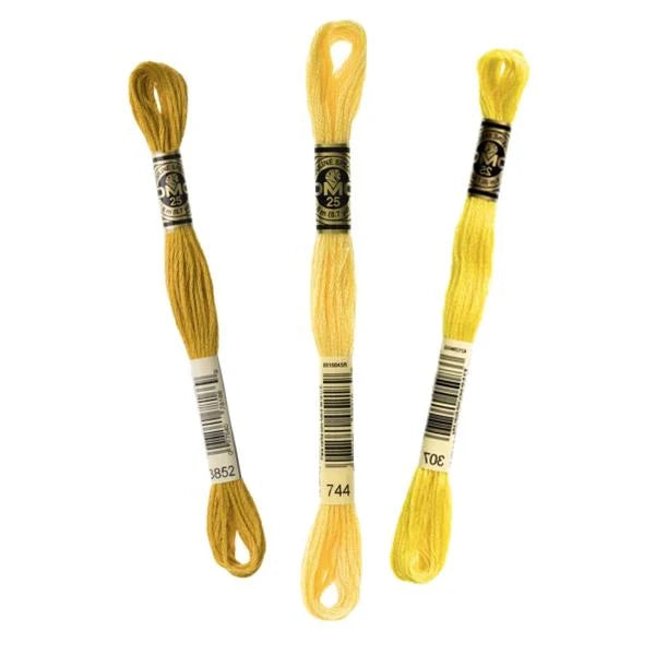 Linhas DMC em Tons de Amarelo para Ponto Cruz