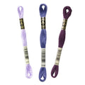 Linhas DMC em Tons de Violeta para Ponto Cruz