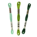 Linhas DMC em Tons de Verde para Ponto Cruz