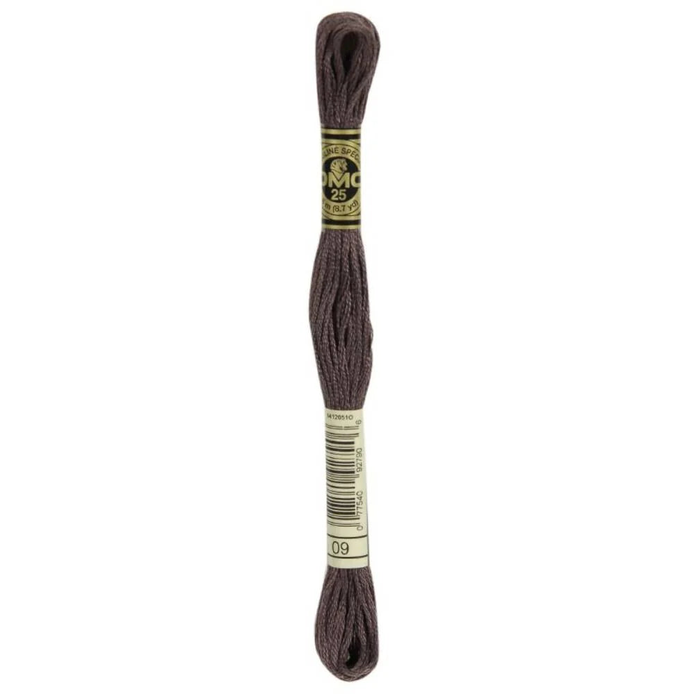 Meada DMC Mouliné Spécial 8 m, castanho escuro (ref. 09)
