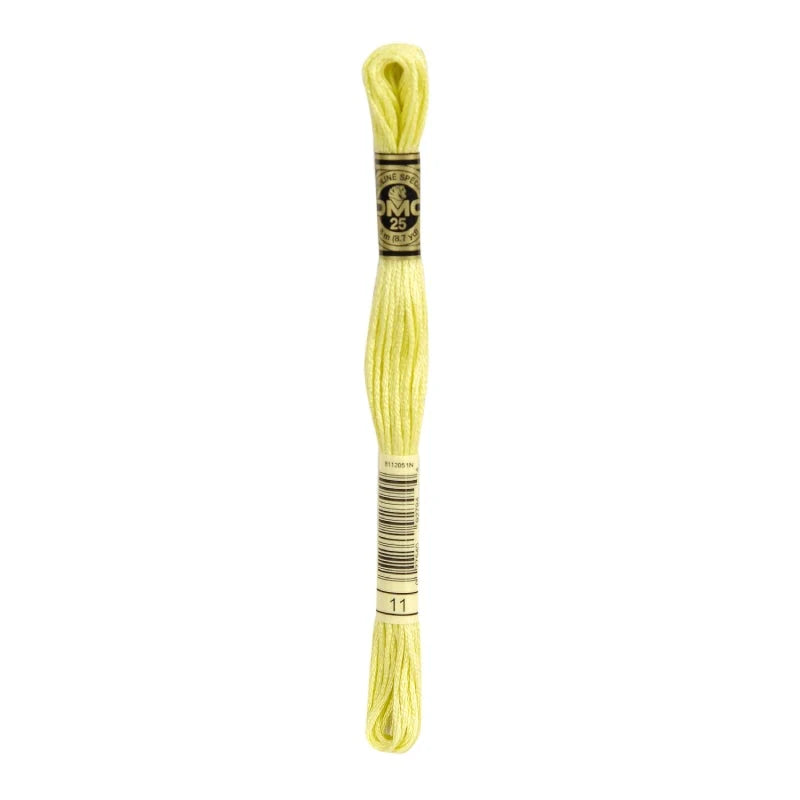 Fio de bordar DMC Mouliné Spécial 8 m, verde-amarelado (referência 11).
