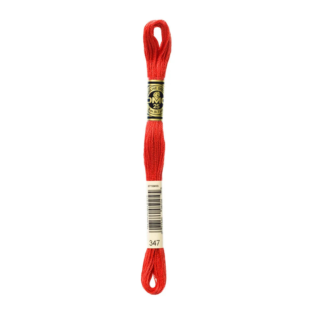 Meada de linha de bordar DMC Mouliné Spécial 8 m, vermelho vivo (ref. 347)