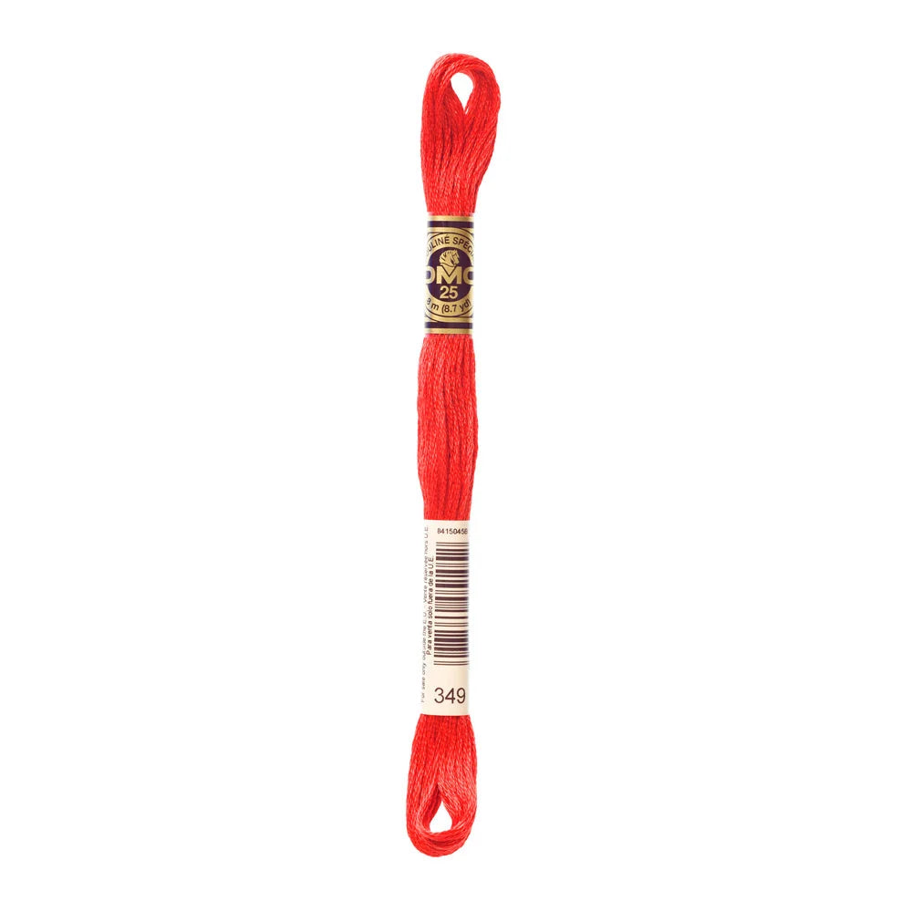 Meada de linha de bordar DMC Mouliné Spécial 8 m, vermelho (ref. 349)