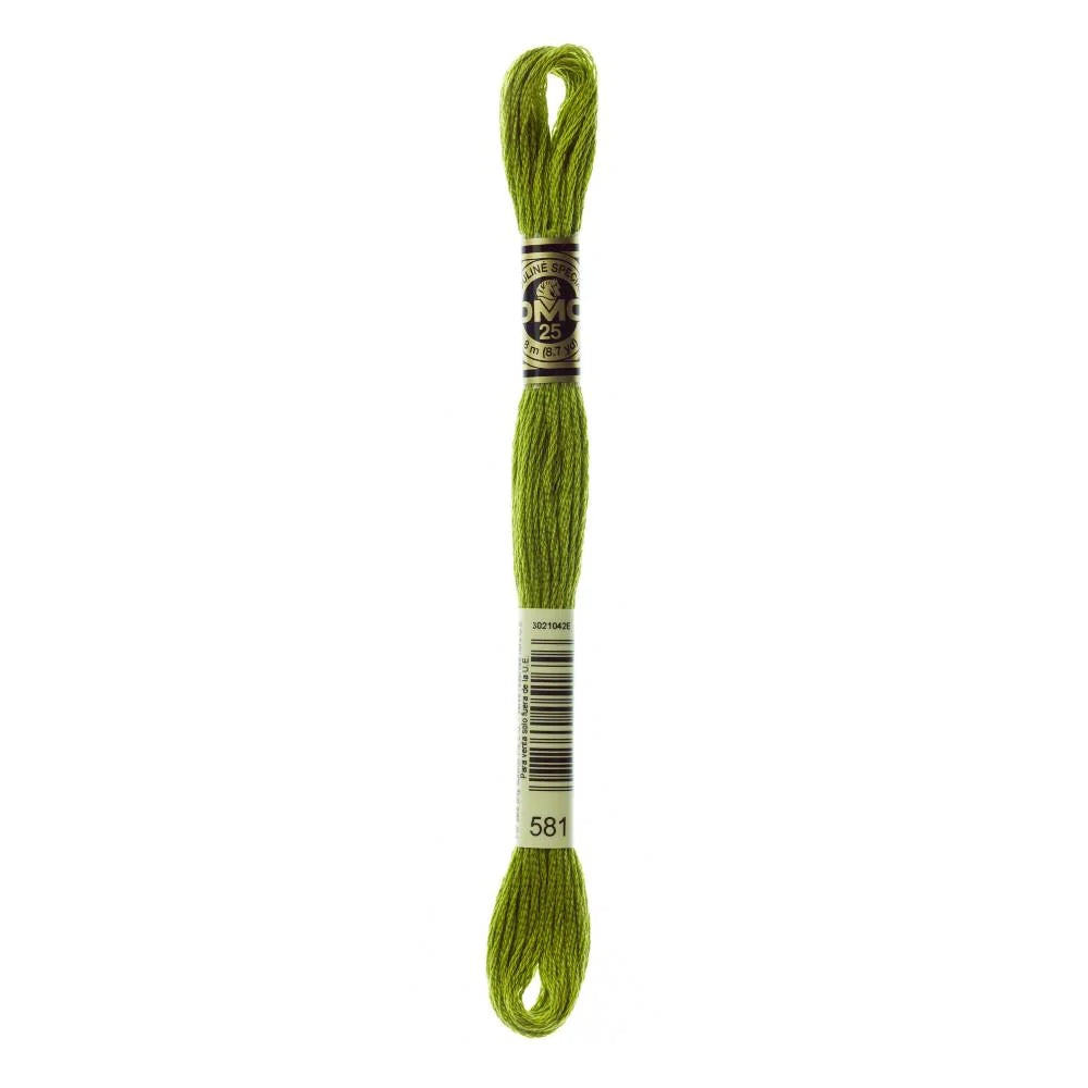 Novelo de linha de bordar verde-lima