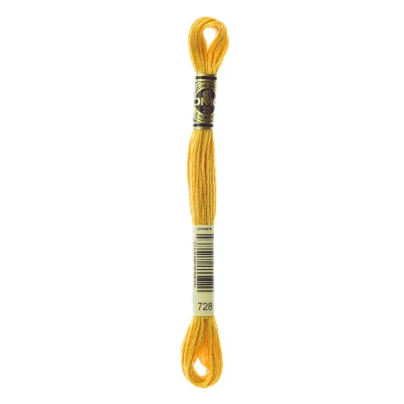 Meada de linha de bordar DMC Mouliné Especial, 8 m, amarelo intenso
